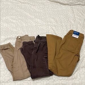 Old Navy Cream and Brown Casual Bottoms